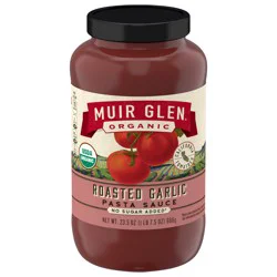 Muir Glen Organic Roasted Garlic Pasta Sauce, No Sugar Added, 23.5 oz.