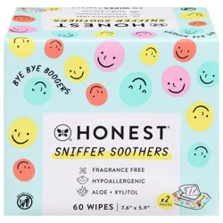 Honest Sniffer Soothers Fragrance Free Wipes 60 Each