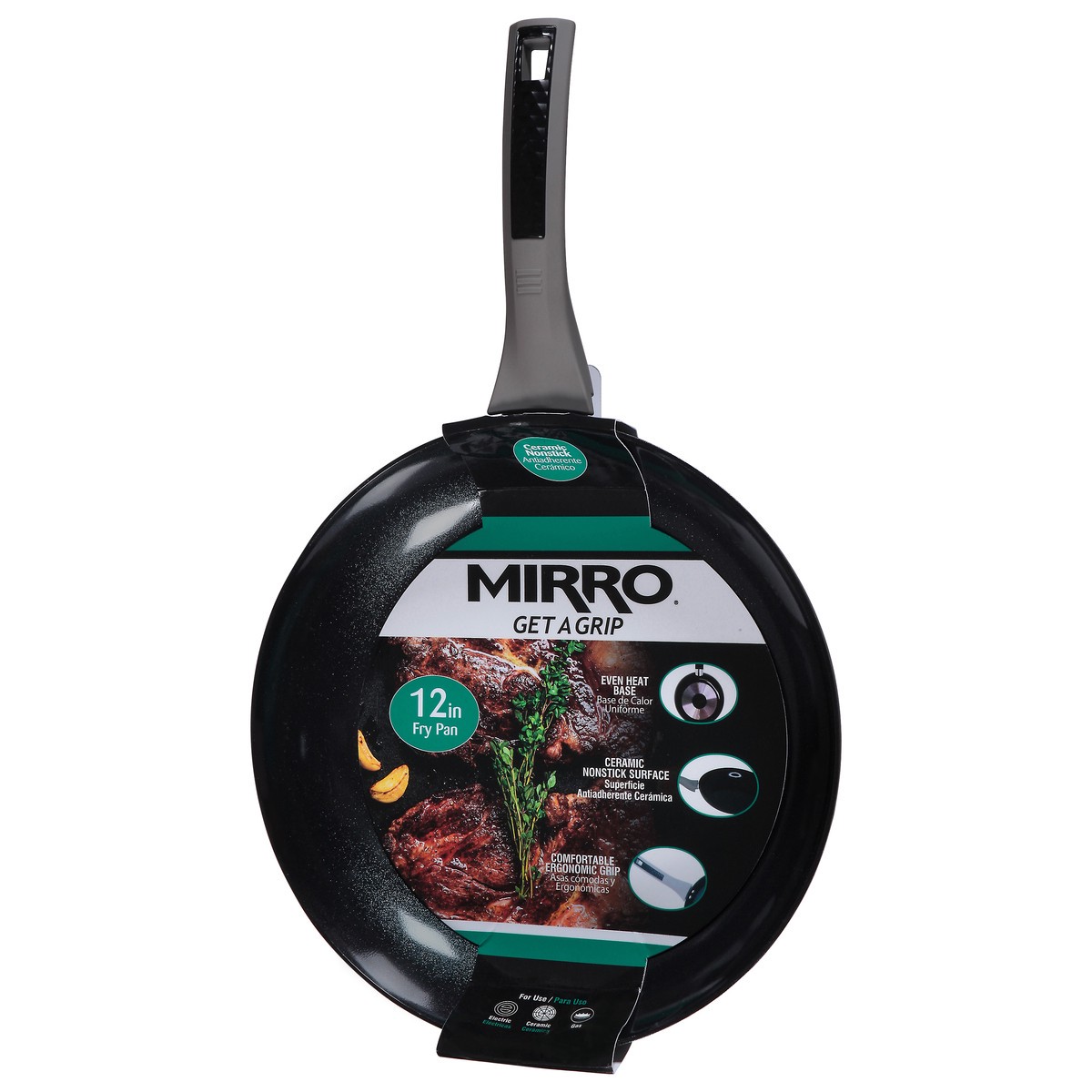 slide 10 of 10, Mirro Non Stick Get Grip Fry Pan 12In, 1 ct