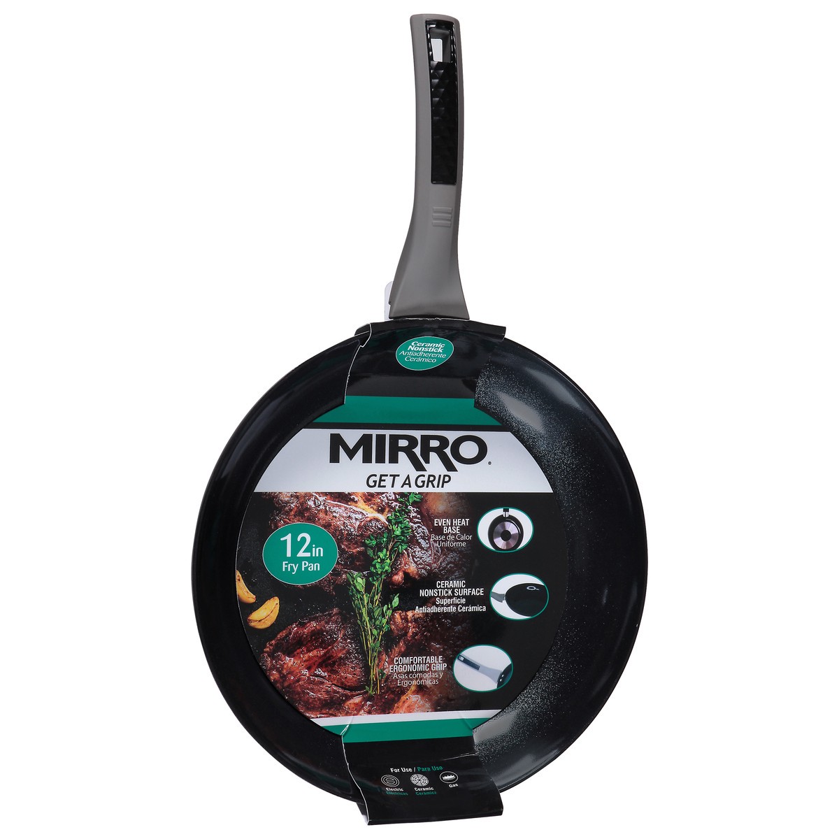 slide 8 of 10, Mirro Non Stick Get Grip Fry Pan 12In, 1 ct