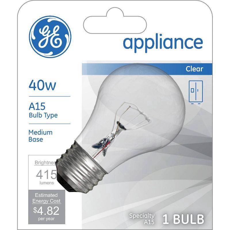 slide 1 of 6, GE Specialty Appliance Medium Base 40 Watt Clear Light Bulb, 1 ct