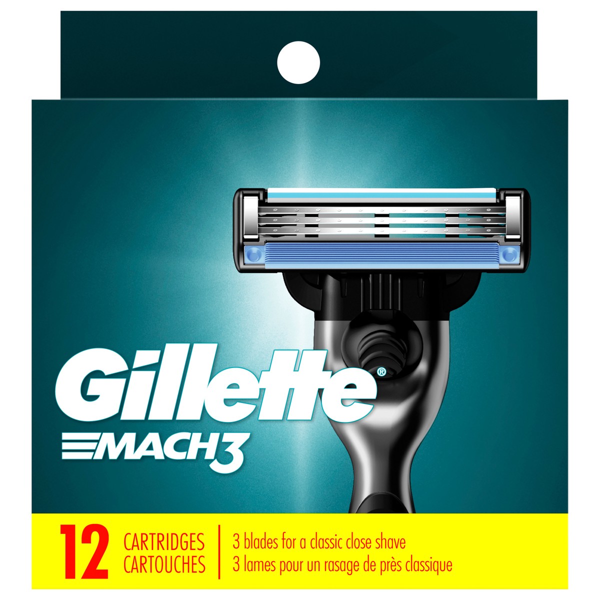 slide 1 of 8, Gillette Mach3 3-Blade Razor Blade Refills, 12 Ct, 1 ct