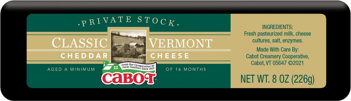 slide 4 of 6, Cabot Cheese Cheddar Classic Vermont Private Stock, 8 oz