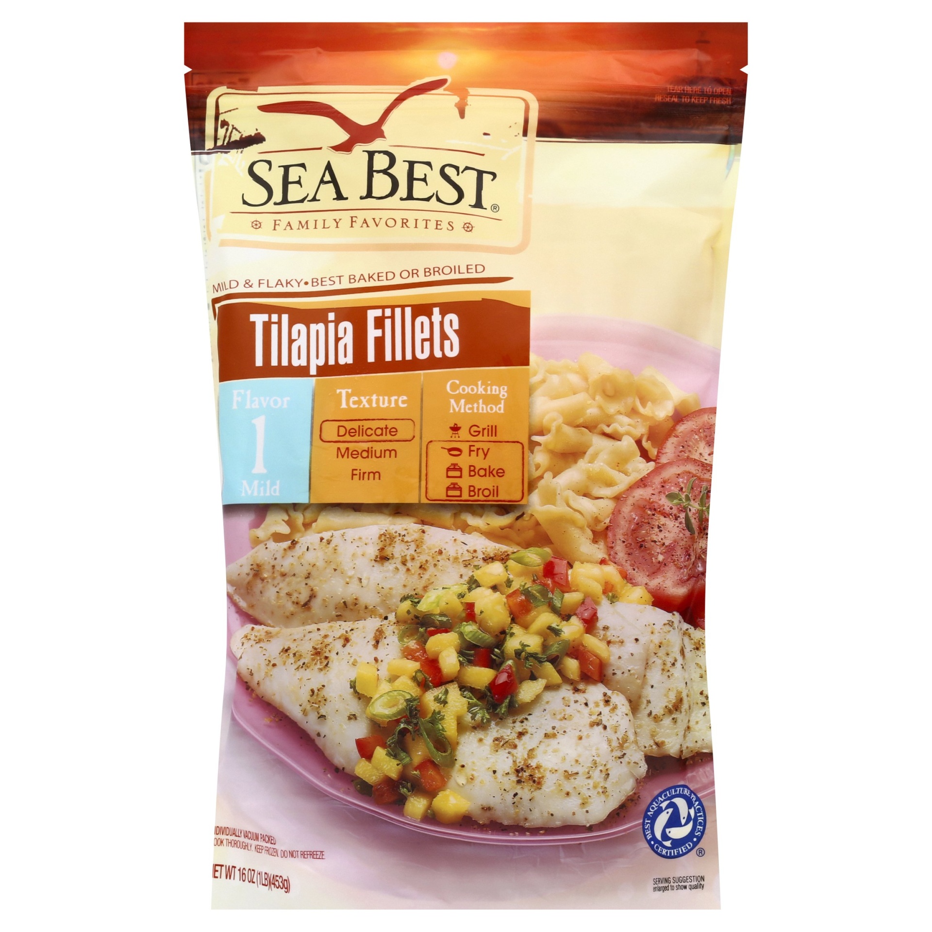 slide 1 of 1, Sea Best Fillet Tilapia, 1 lb