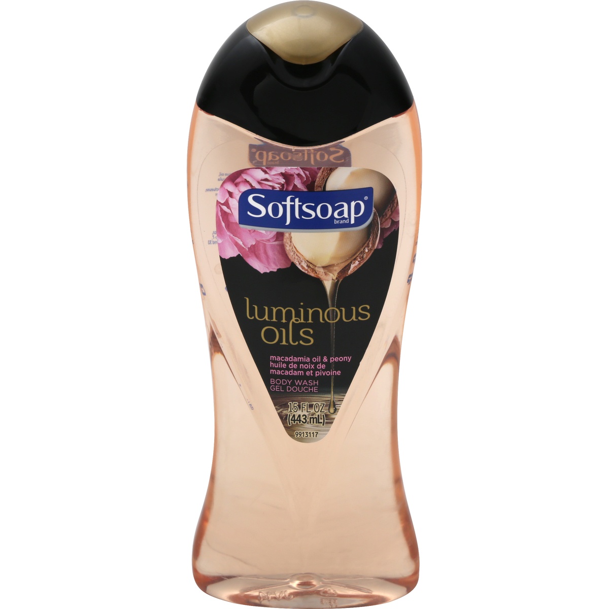 slide 1 of 3, Softsoap Macadamia And Peony Luminous Oil Body Wash, 15 fl oz