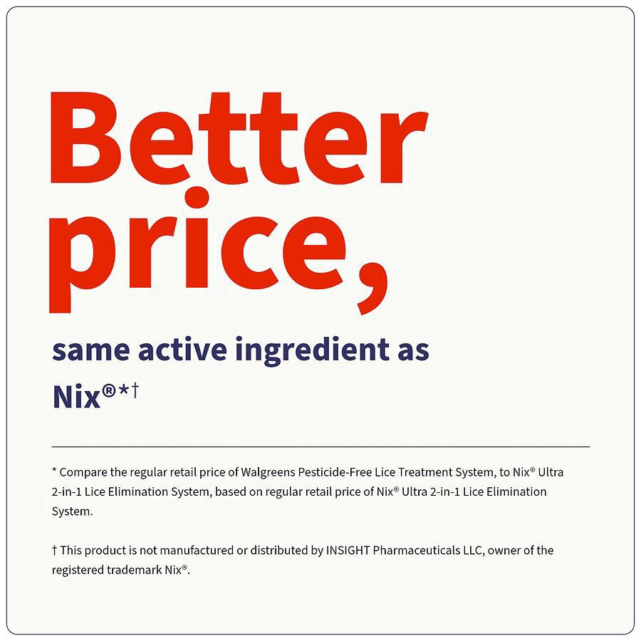 slide 2 of 5, Walgreens Ultra Pesticide Free Lice Elimination System, 3.4 fl oz