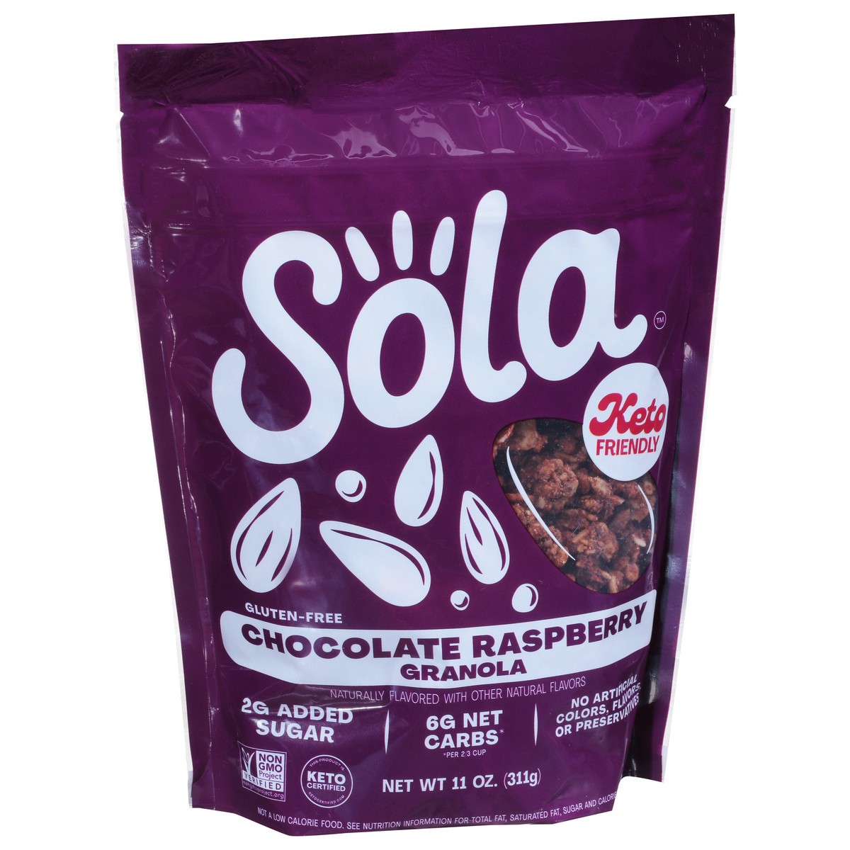 slide 4 of 9, Sola Chocolate Raspberry Granola 11 oz, 11 oz