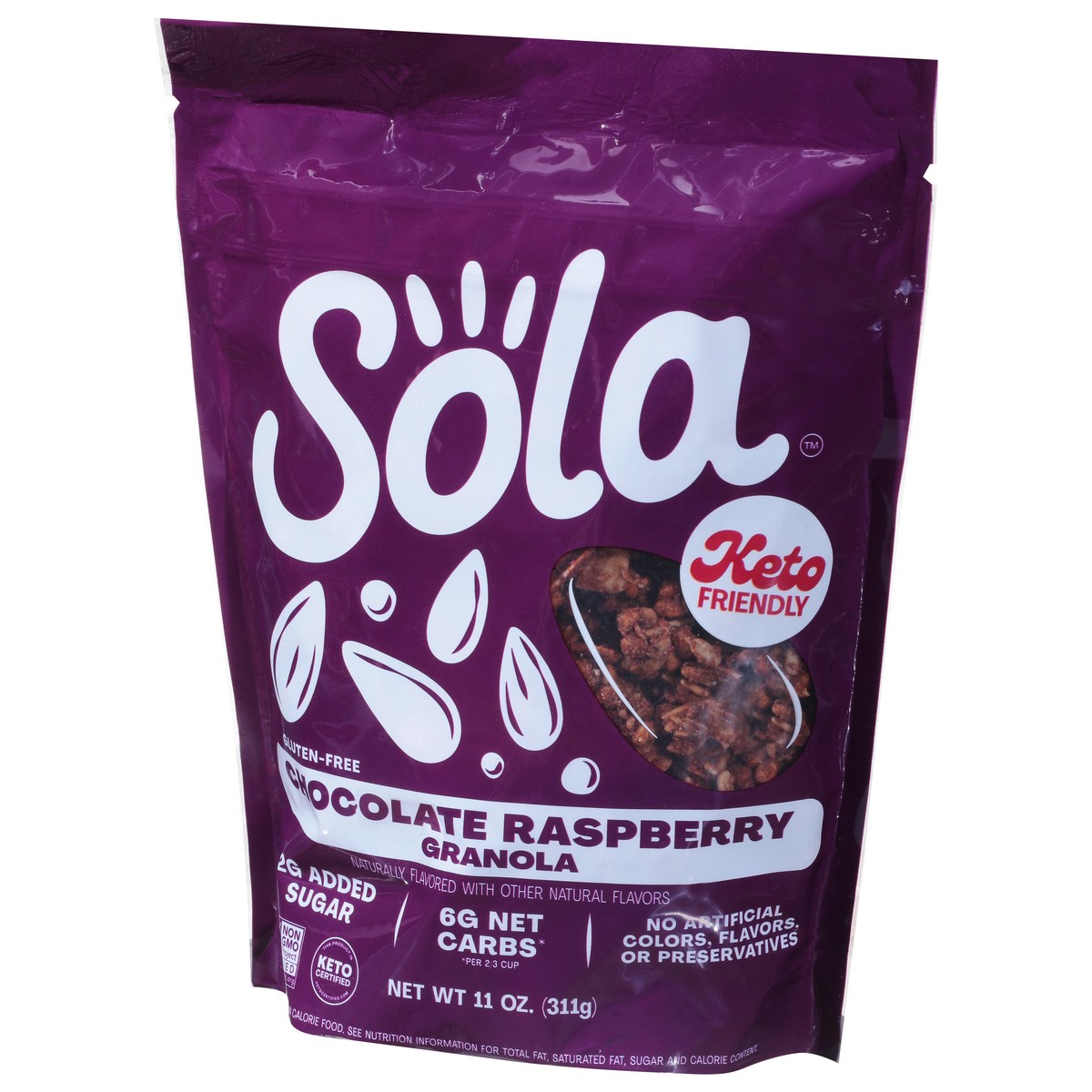 slide 2 of 9, Sola Chocolate Raspberry Granola 11 oz, 11 oz