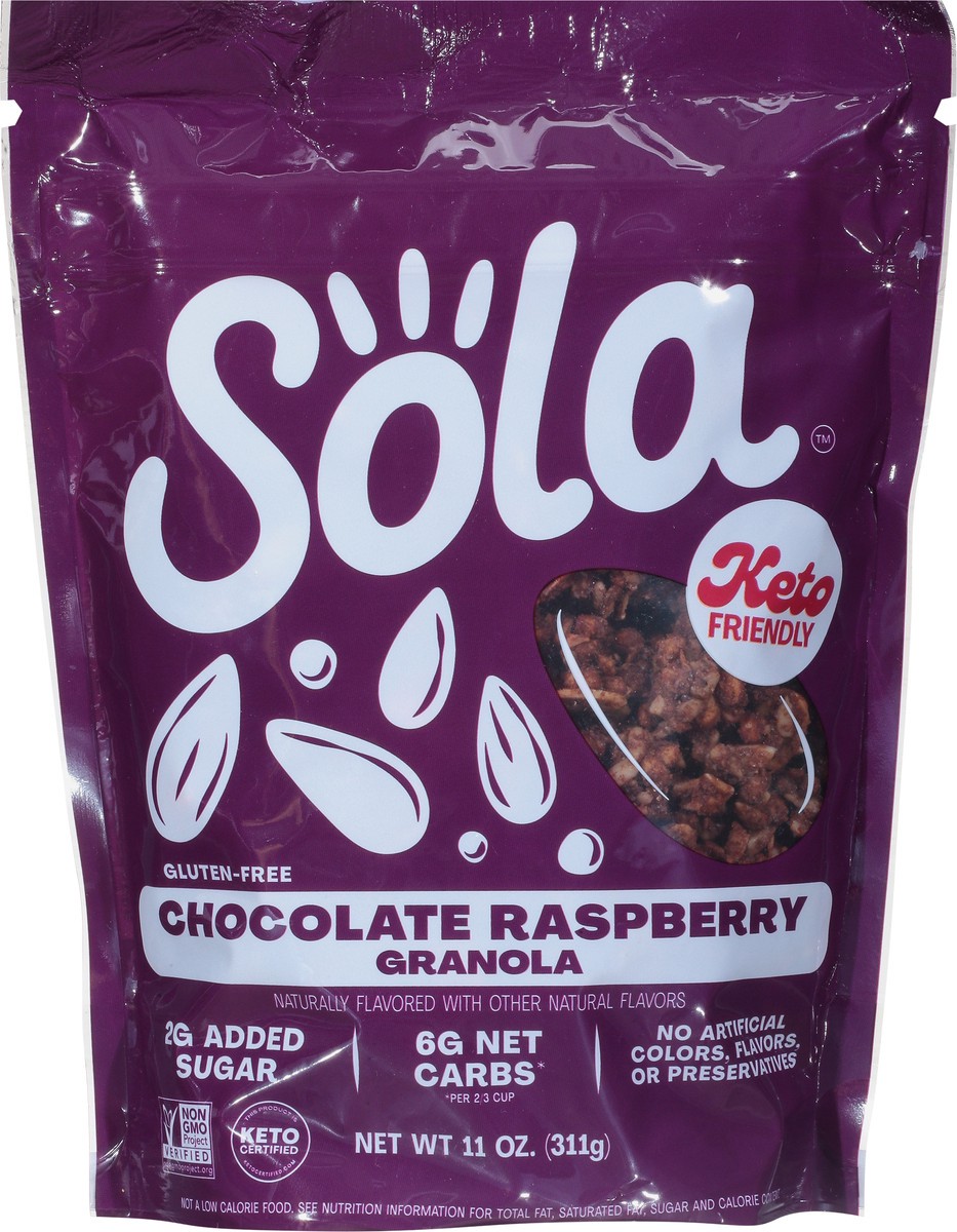 slide 9 of 9, Sola Chocolate Raspberry Granola 11 oz, 11 oz