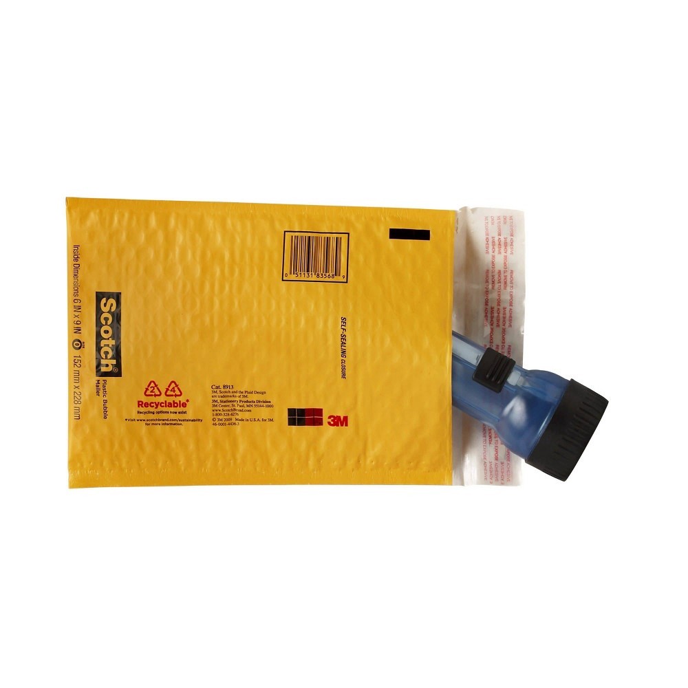 slide 2 of 3, Scotch Size 5 Big Bubble Mailer - 10.5 in x 15.25 in, 8 in