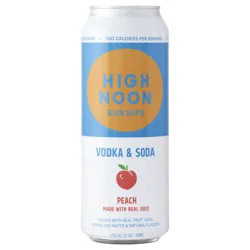High Noon Peach Vodka Hard Seltzer 700ml Can