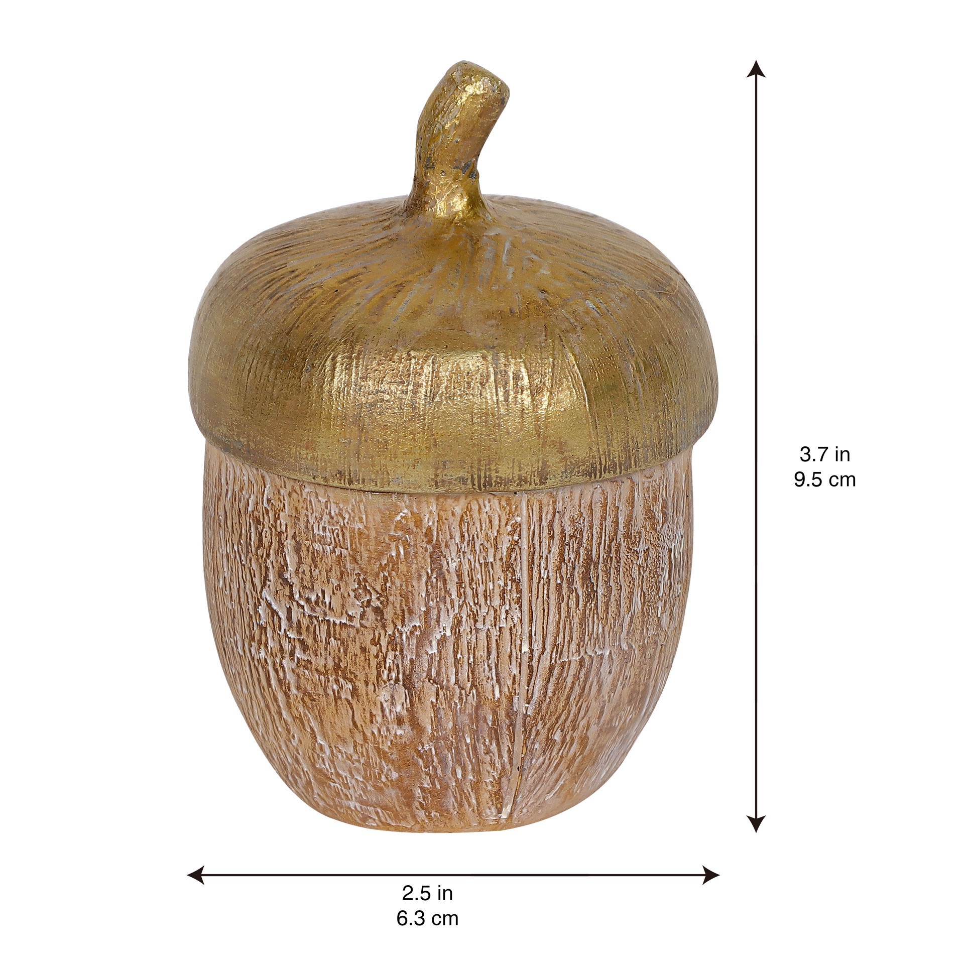 slide 5 of 5, 3.75" Gold Acorn Tabletop Decor By Ashland, 2.5 in x 2.5 in x 3.75 in