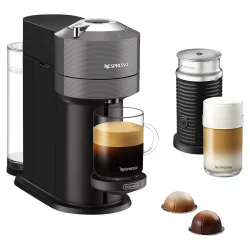 Nespresso Vertuo Next Coffee and Espresso Maker by DeLonghi, Dark Gray with Aeroccino Milk Frother