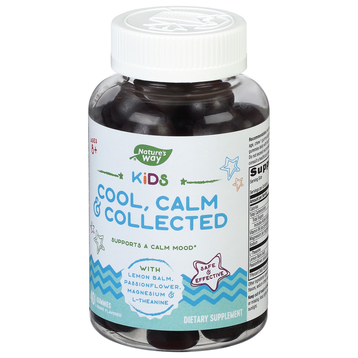 slide 9 of 9, Nature's Way Kids Grape Flavored Cool, Calm & Collected 40 Gummies, 1 ct