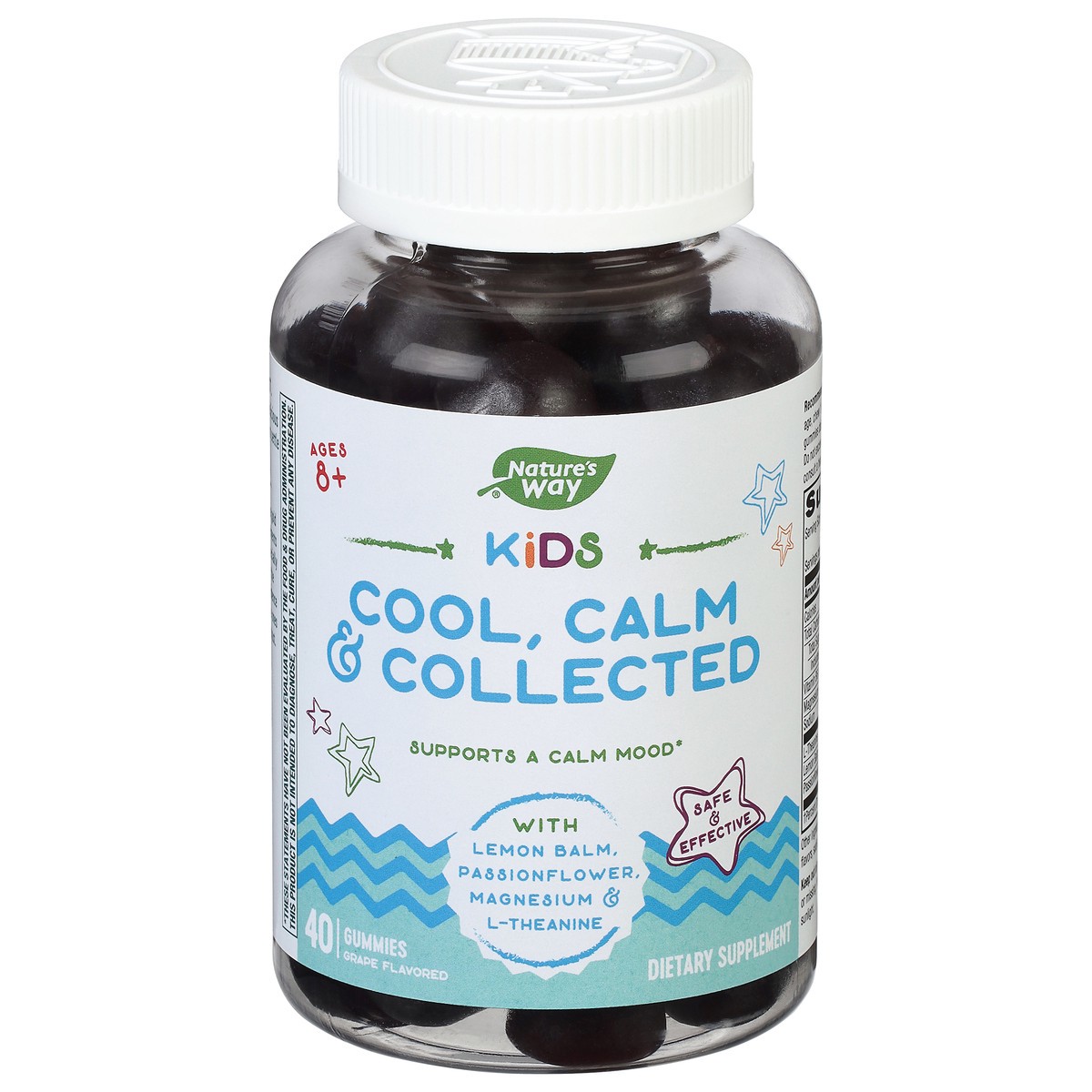 slide 1 of 9, Nature's Way Kids Grape Flavored Cool, Calm & Collected 40 Gummies, 1 ct