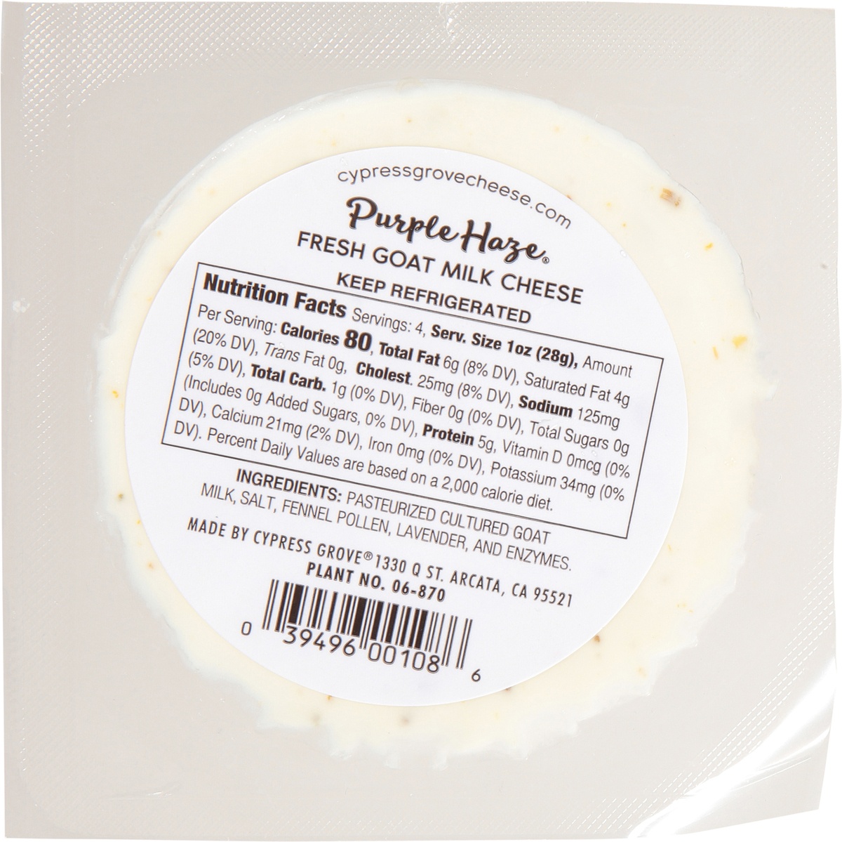 slide 10 of 11, Cypress Grove Purple Haze Goat Cheese, 4 oz