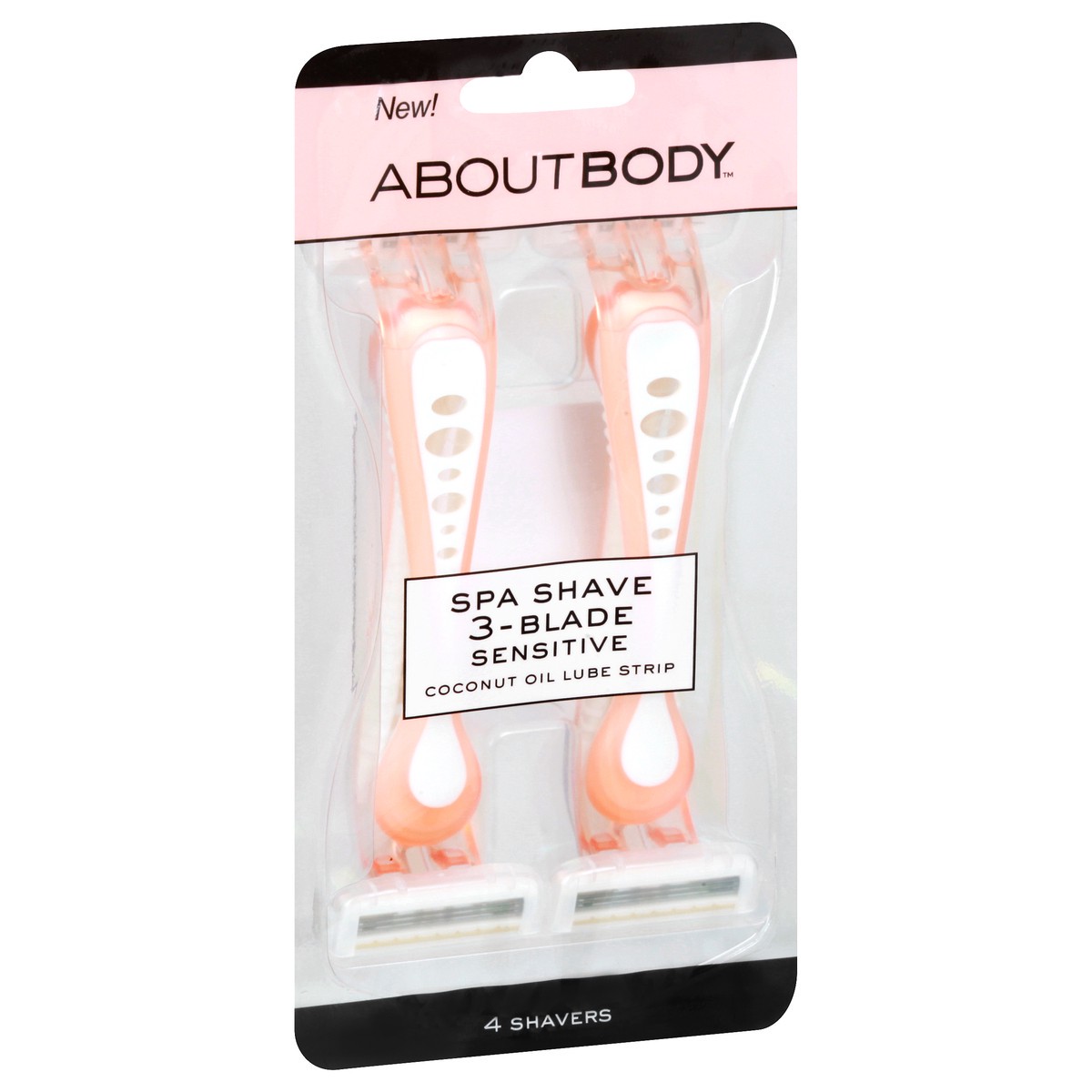 slide 4 of 10, AboutBody 3-Blade Sensitive Spa Shave 4 ea, 4 ct