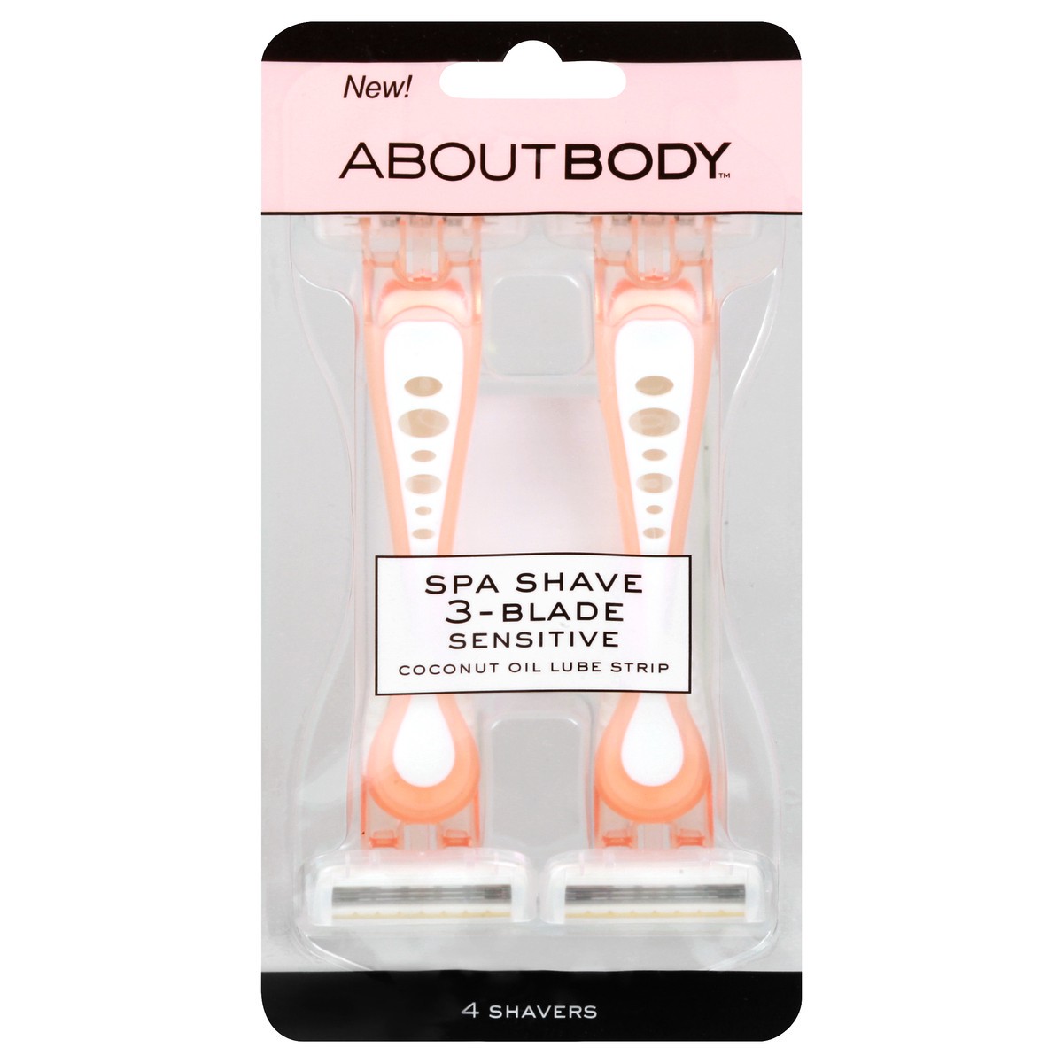 slide 5 of 10, AboutBody 3-Blade Sensitive Spa Shave 4 ea, 4 ct