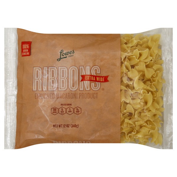 slide 1 of 1, Lowes Foods Noodles Egg No Yolk, 12 oz