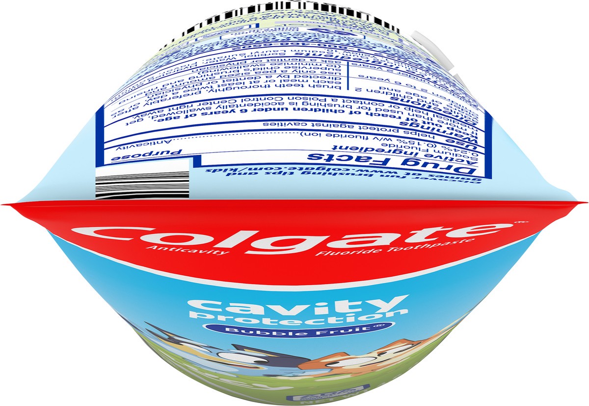 slide 2 of 8, Colgate Kids Bluey Toothpaste with Fluoride, Mild Bubble Fruit Flavor, 4.6 Oz., 4.6 oz