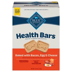 Blue Buffalo Health Bars Natural Crunchy Dog Treats Biscuits, Bacon, Egg & Cheese 56-oz Box