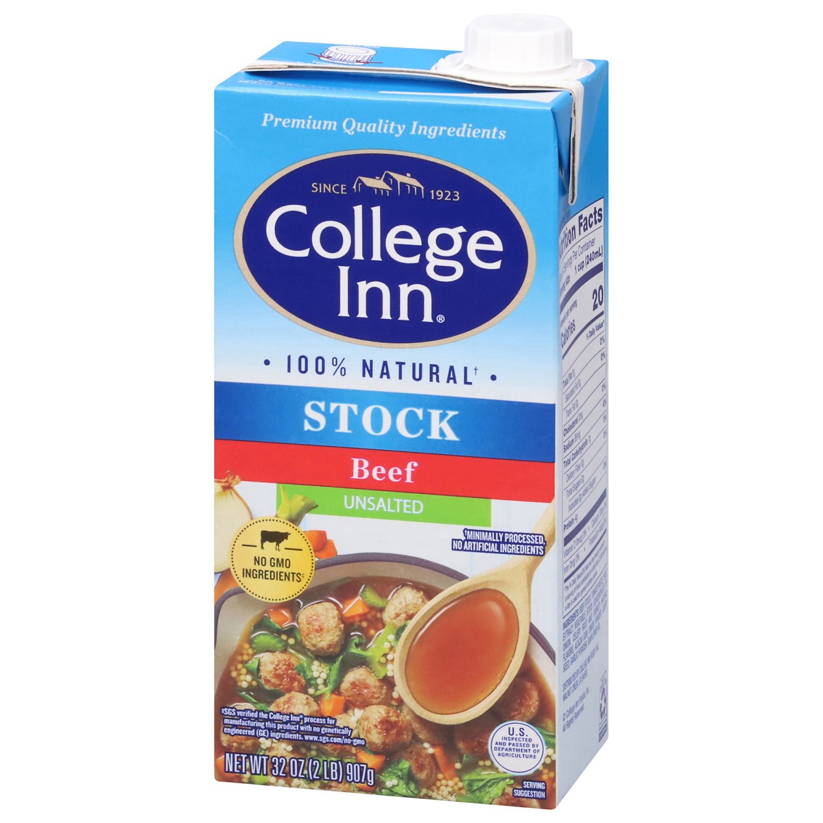 slide 3 of 9, College Inn Unsalted Beef Stock 32 oz, 