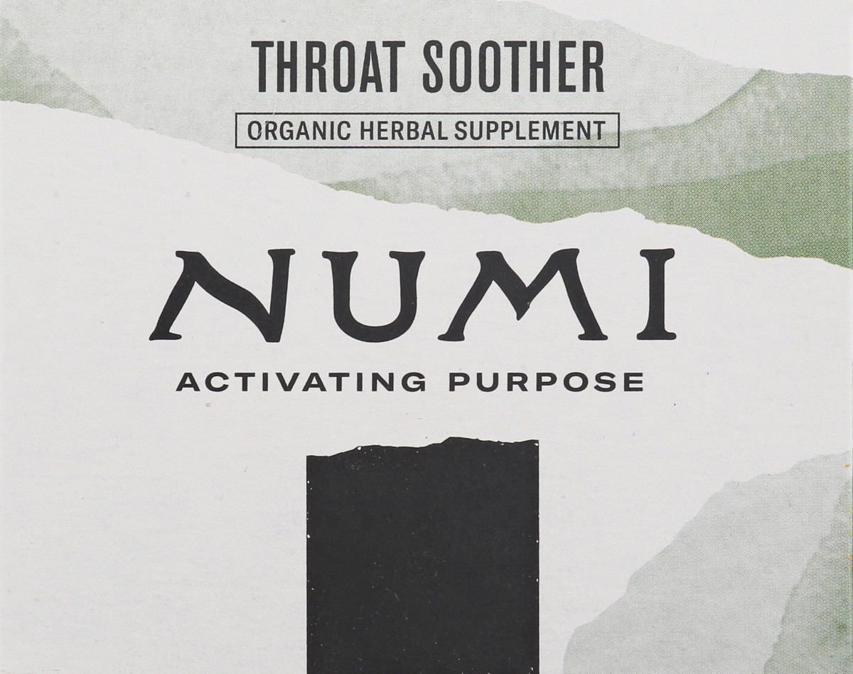 slide 9 of 9, Numi Bags Organic Throat Soother Herbal Tea 16 ea, 16 ct
