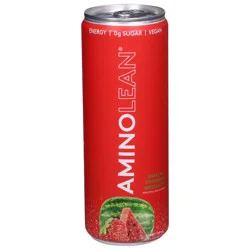 AminoLean Sparkling Strawberry Watermelon Energy Drink 12 fl oz