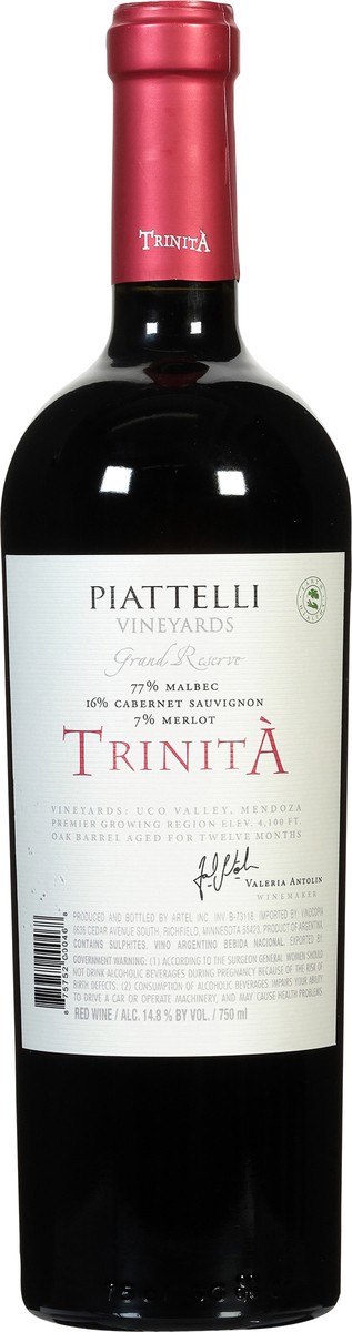slide 3 of 12, Piattelli Vineyards Grand Reserve Trinita 750 ml, 750 ml