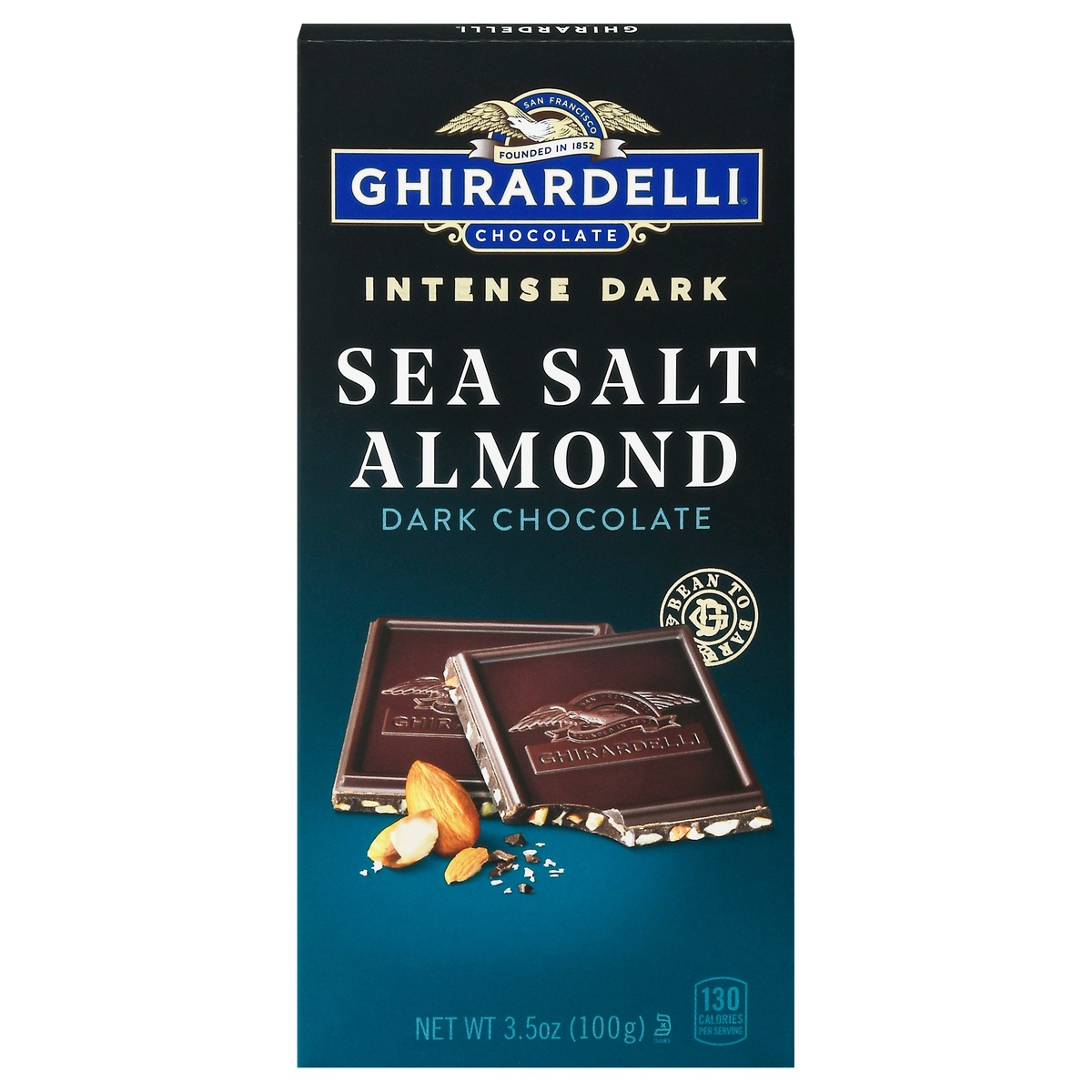 slide 1 of 6, Ghirardelli Intense Dark Chocolate Sea Salt and Roasted Almond Bar - 3.5oz, 