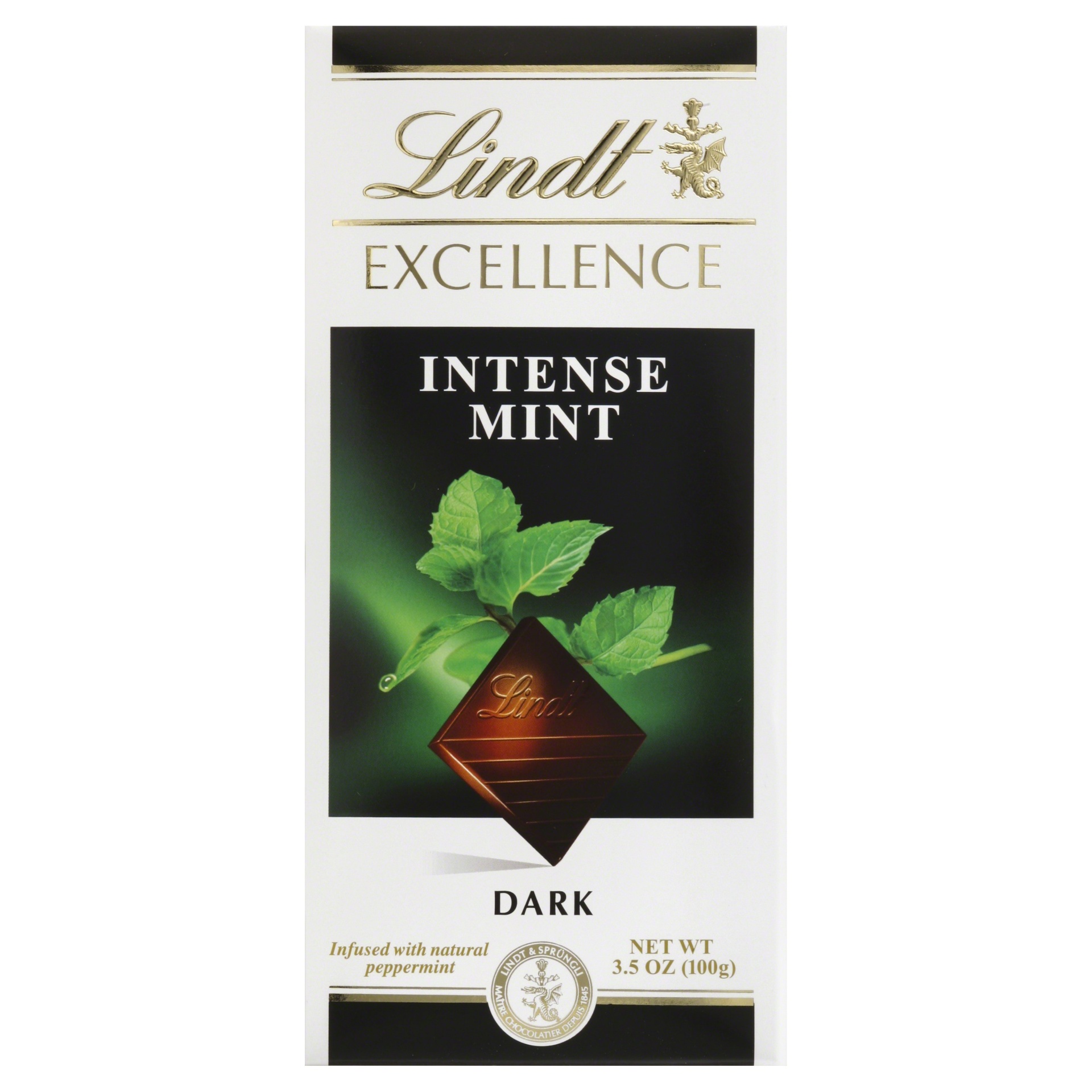 slide 1 of 5, Lindt Excellence Dark Intense Mint Bar, 3.5 oz