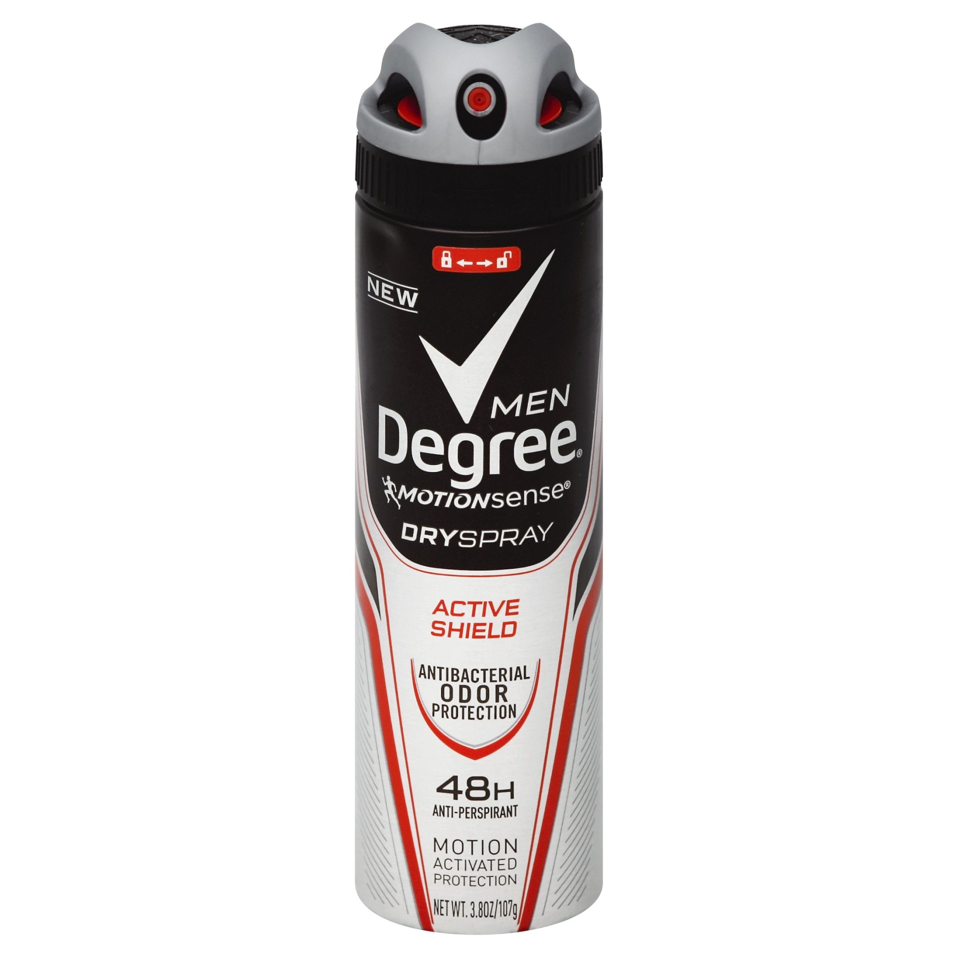 slide 1 of 1, Degree Men Motionsense Active Shield Dry Spray Antiperspirant and Deodorant, 3.8 oz