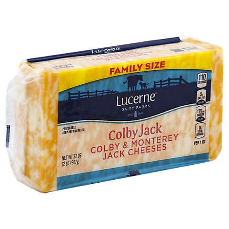 slide 1 of 1, Lucerne Cheese Natural Colby Jack, 32 oz