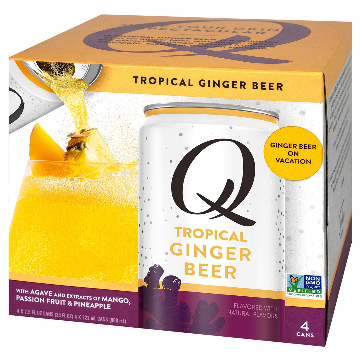 slide 2 of 7, Q Drinks Tropical Ginger Beer 4pk, 4 ct