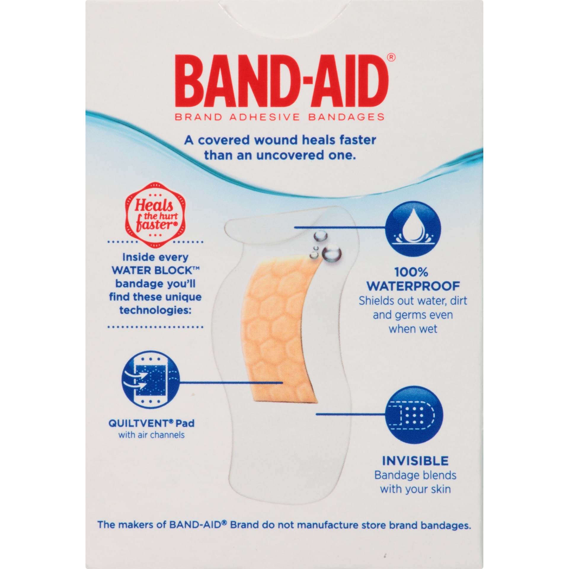 slide 5 of 6, BAND-AID Band Aid Water Block Plus Quiltvent Assorted Bandages, 20 ct