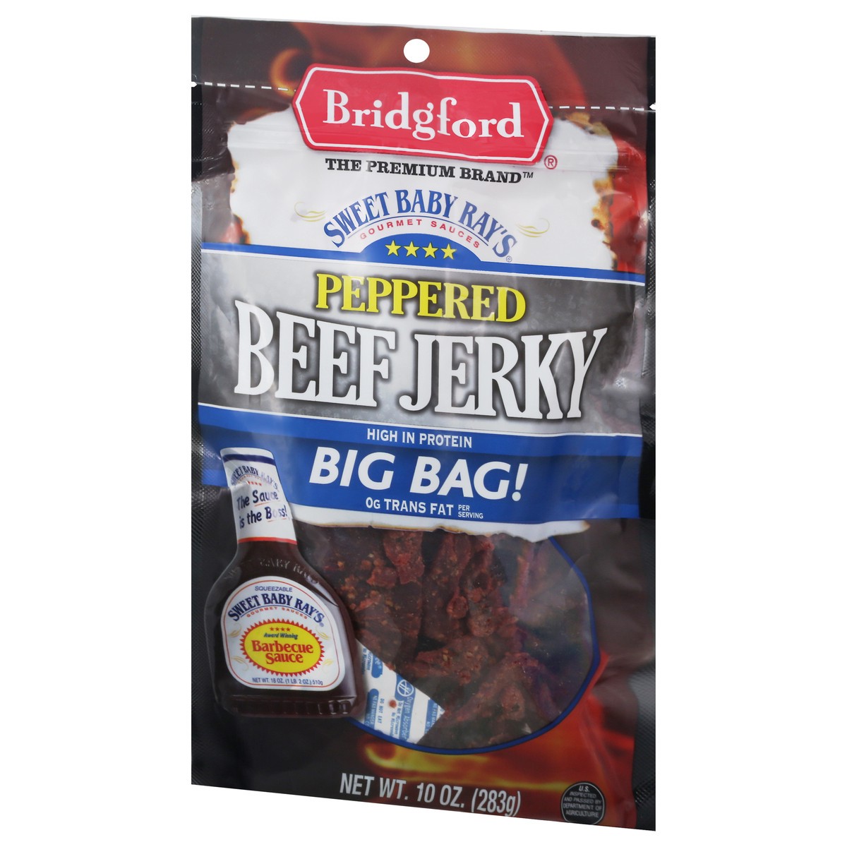 slide 3 of 9, Bridgford Peppered Beef Jerky 10 oz, 10 oz