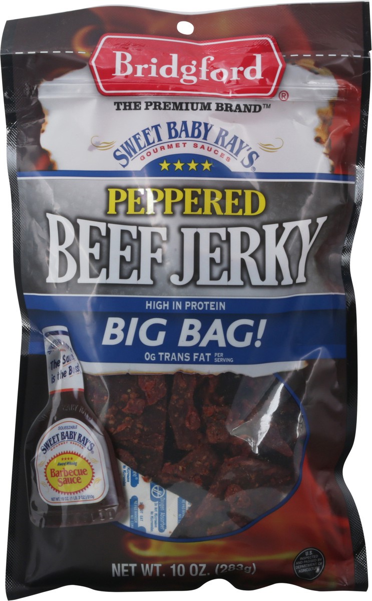 slide 7 of 9, Bridgford Peppered Beef Jerky 10 oz, 10 oz