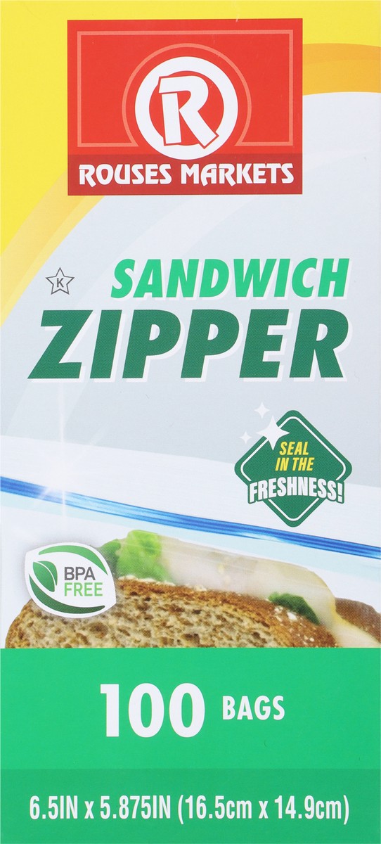 slide 2 of 9, Rouses Markets Sandwich Zipper Bags 100 ea, 100 ct