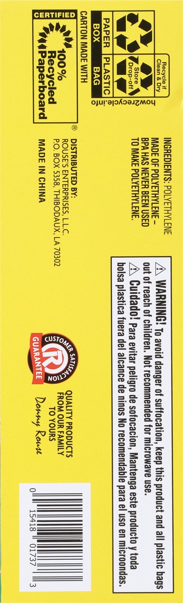 slide 3 of 9, Rouses Markets Sandwich Zipper Bags 100 ea, 100 ct