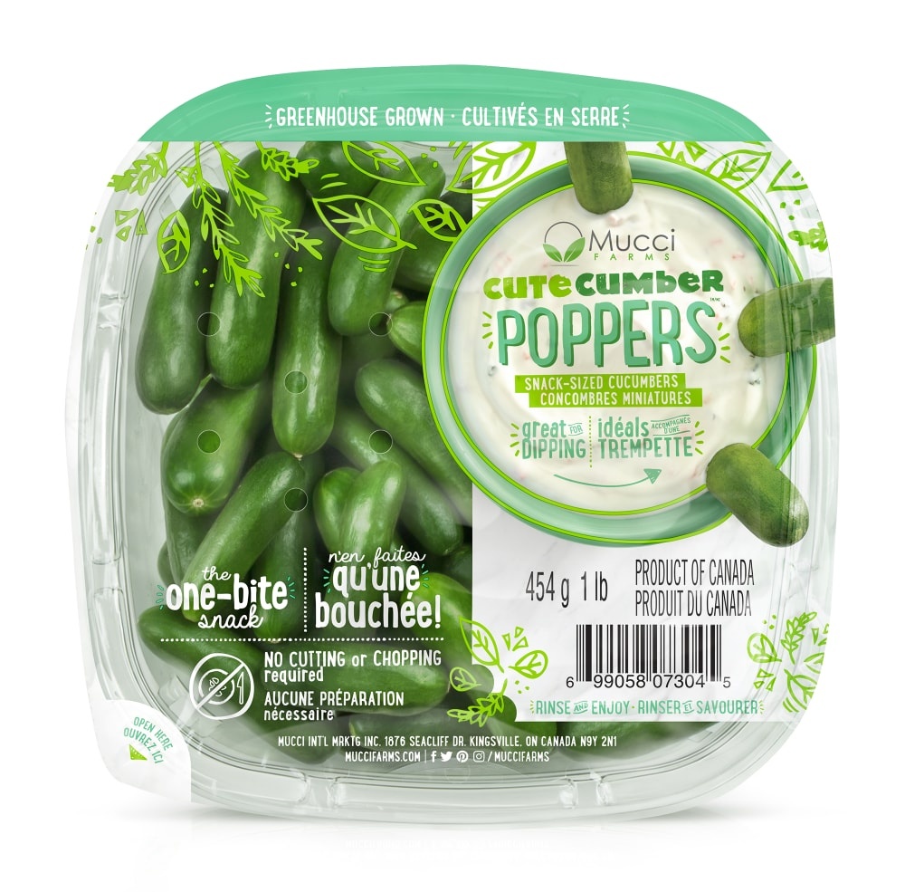 slide 1 of 1, Mucci Farms Cute Cumber Poppers, 16 oz