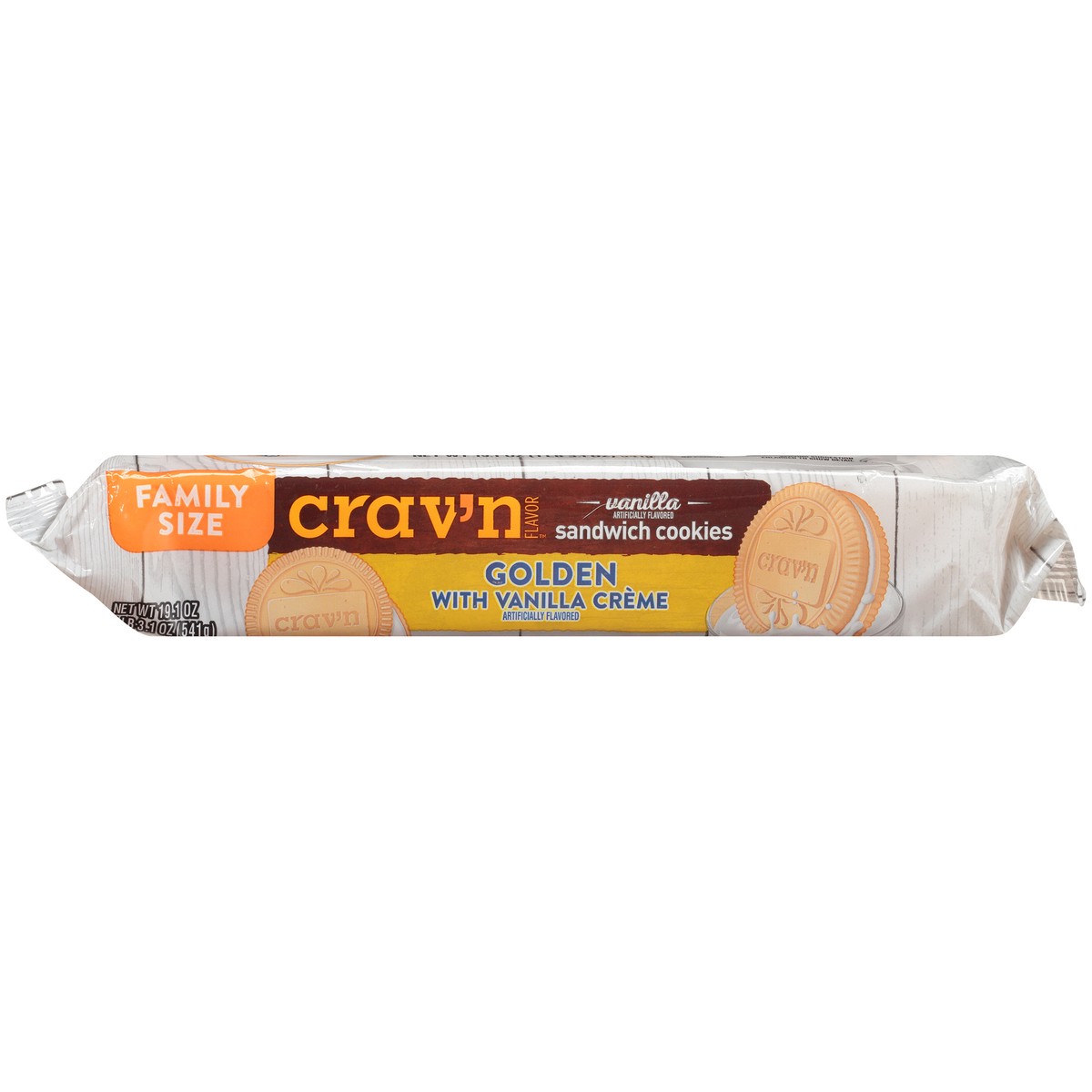slide 4 of 14, Crav'n Flavor Golden With Vanilla Creme Vanilla Sandwich Cookies - 19.1 oz, 19.1 oz
