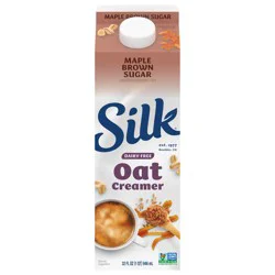 Silk Oat Creamer, Maple Brown Sugar, Dairy Free, Gluten Free, 32 FL OZ Carton