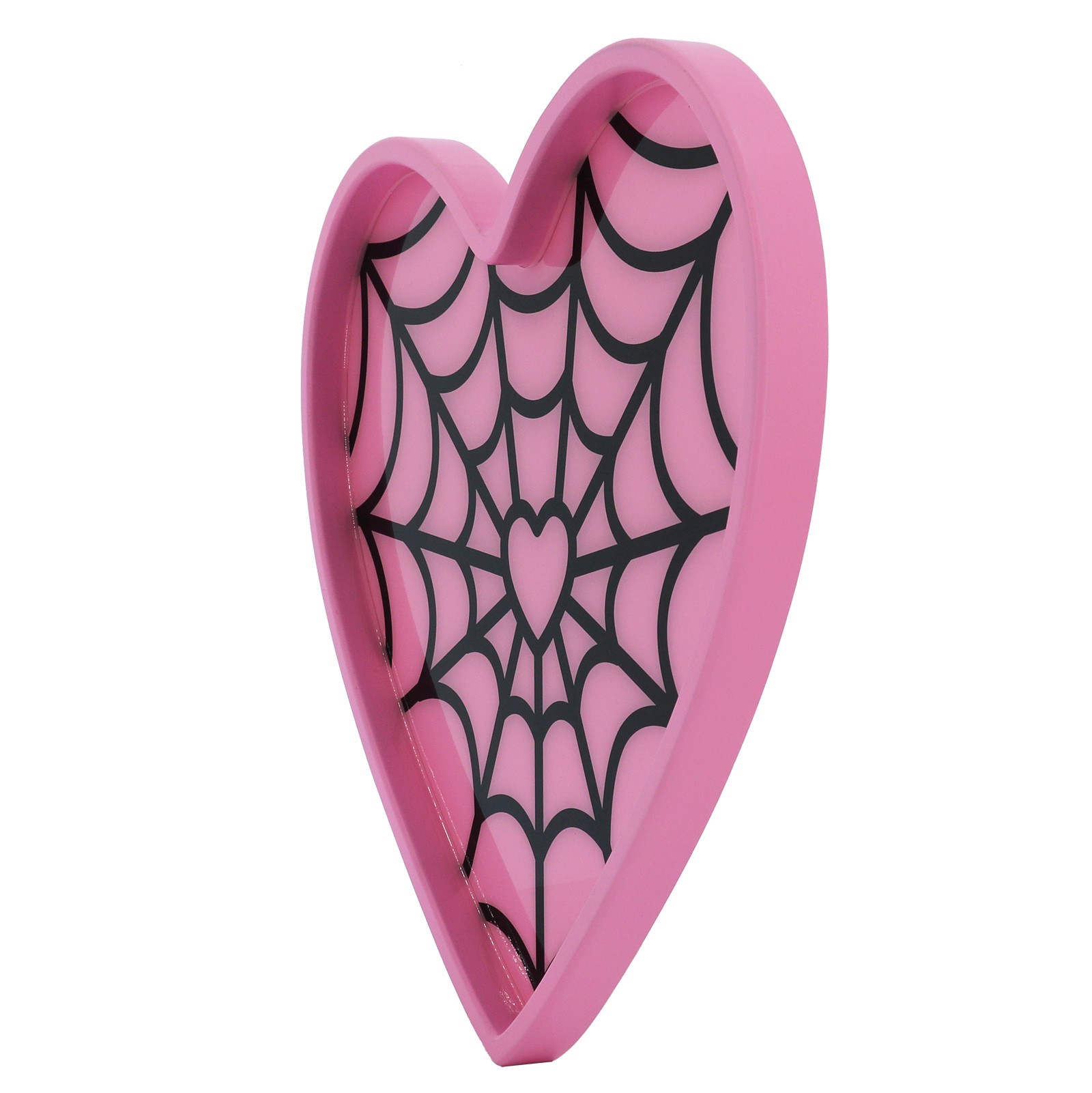 slide 3 of 4, 15.5" Pink Web Heart Tray By Ashland, 15.5 in x 14.38 in x 1 in