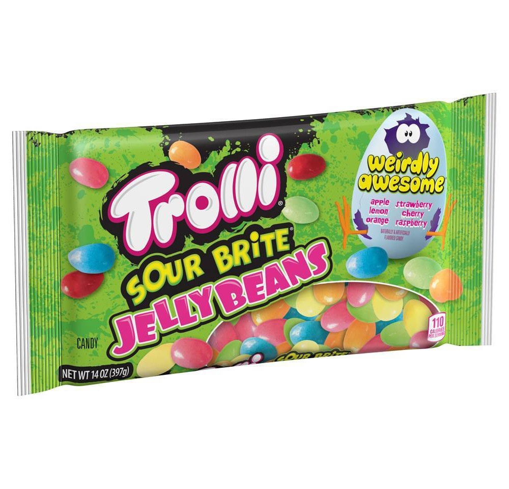 slide 3 of 3,  Trolli Sour Brite Jelly Beans, 14 oz