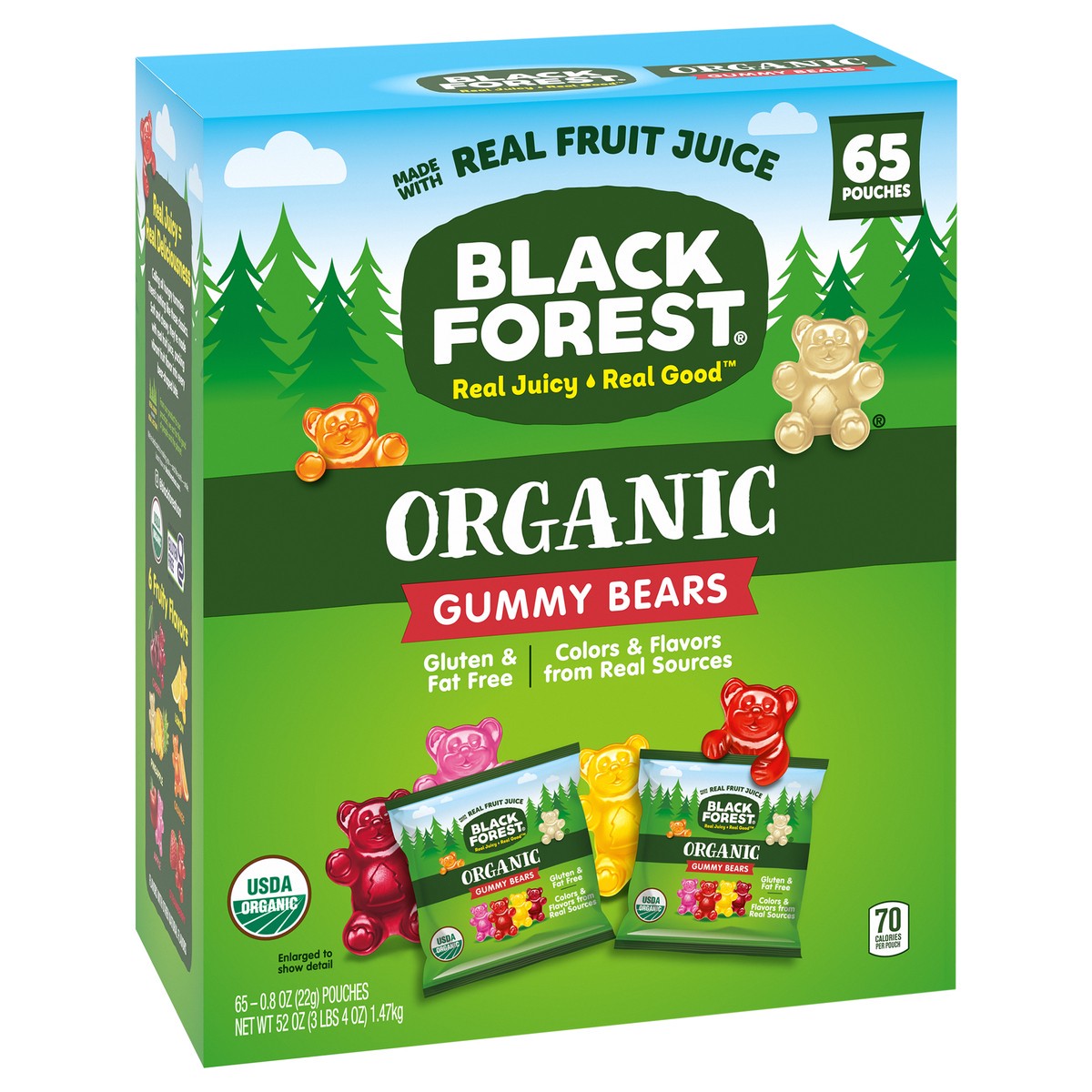 slide 2 of 9, Black Forest Organic Gummy Bears, 65 ct; 0.8 oz