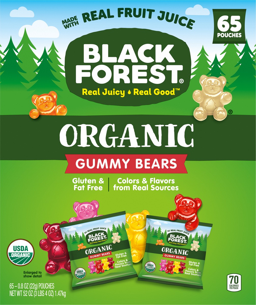 slide 5 of 9, Black Forest Organic Gummy Bears, 65 ct; 0.8 oz