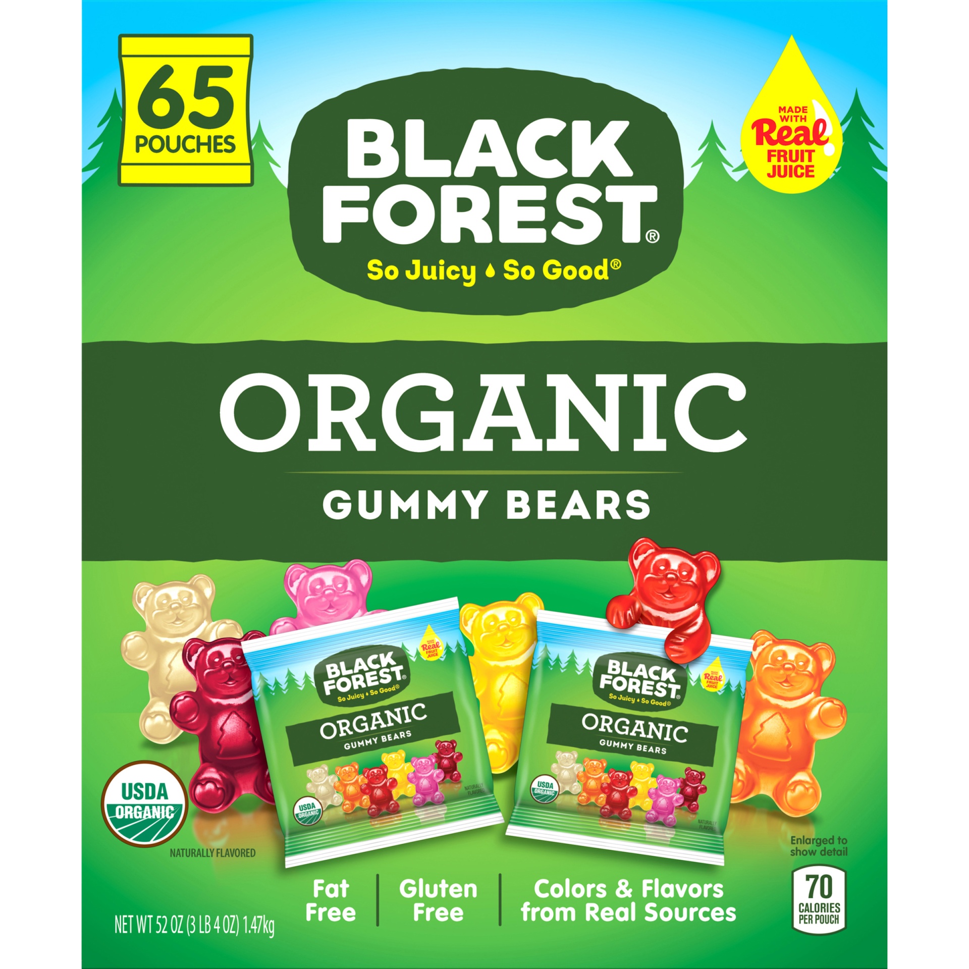 black forest organic gummy bears nutrition facts