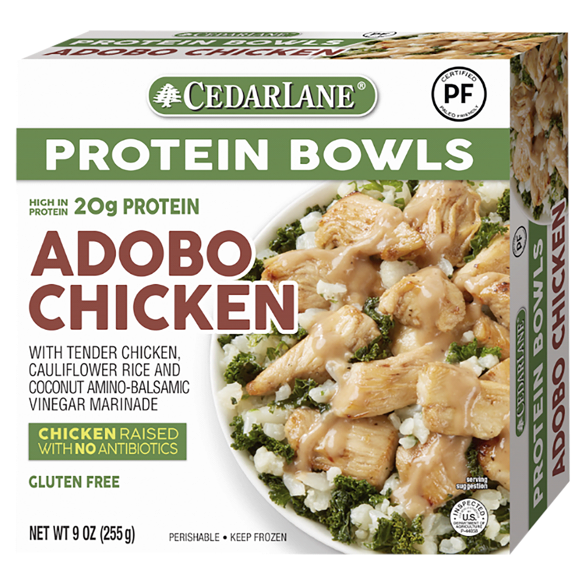 slide 1 of 1, Cedarlane Adobo Chicken Paleo Bowl Frozen Entree, 9 oz