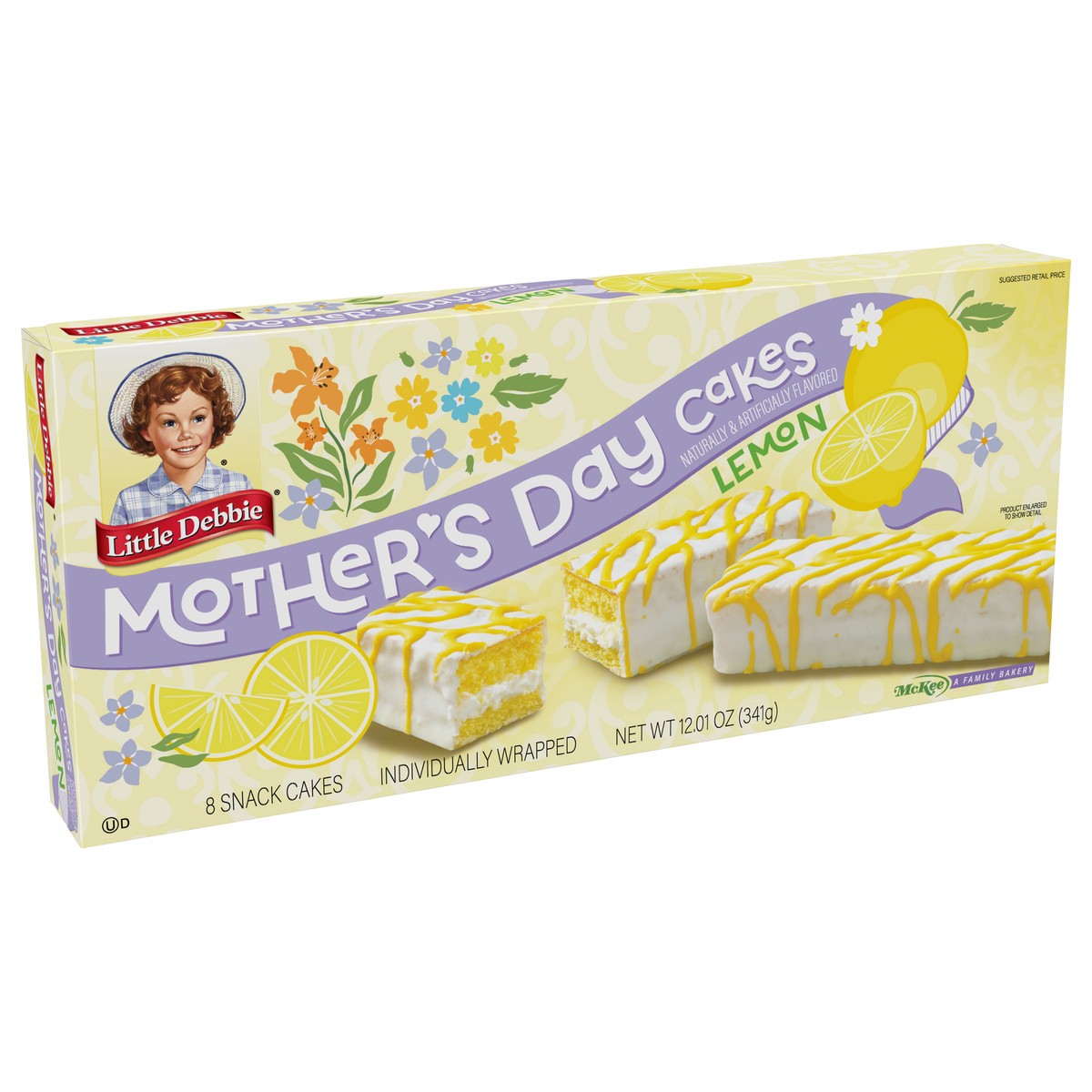 slide 5 of 8, Little Debbie Snack Cakes, Little Debbie Family Pack Mother's Day Cakes (lemon), 12.01 oz