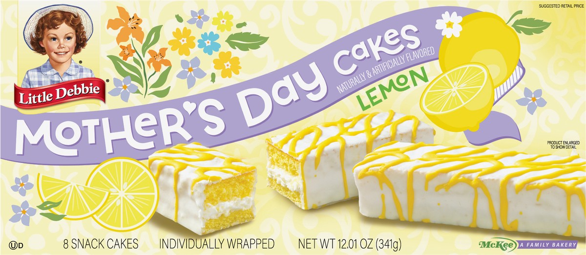 slide 7 of 8, Little Debbie Snack Cakes, Little Debbie Family Pack Mother's Day Cakes (lemon), 12.01 oz